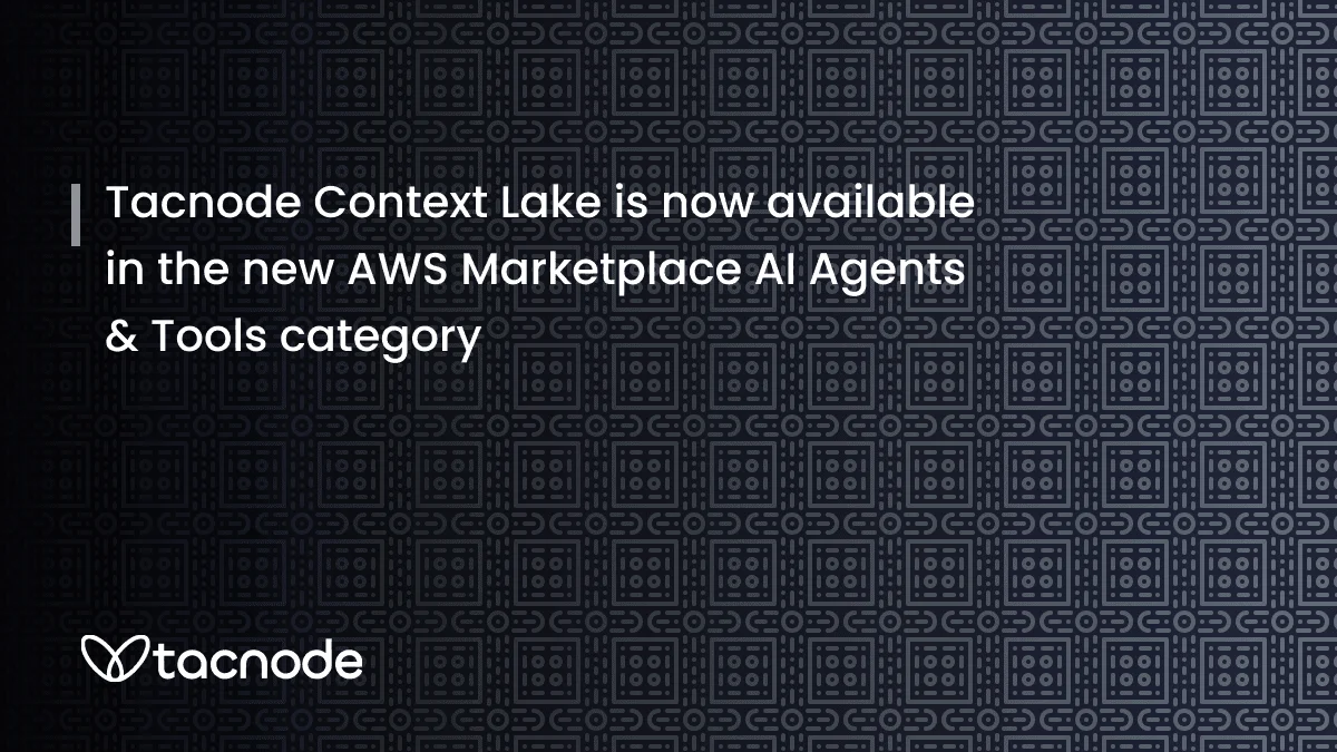 AWS Marketplace logo featuring Tacnode Context Lake in the AI Agents and Tools category
